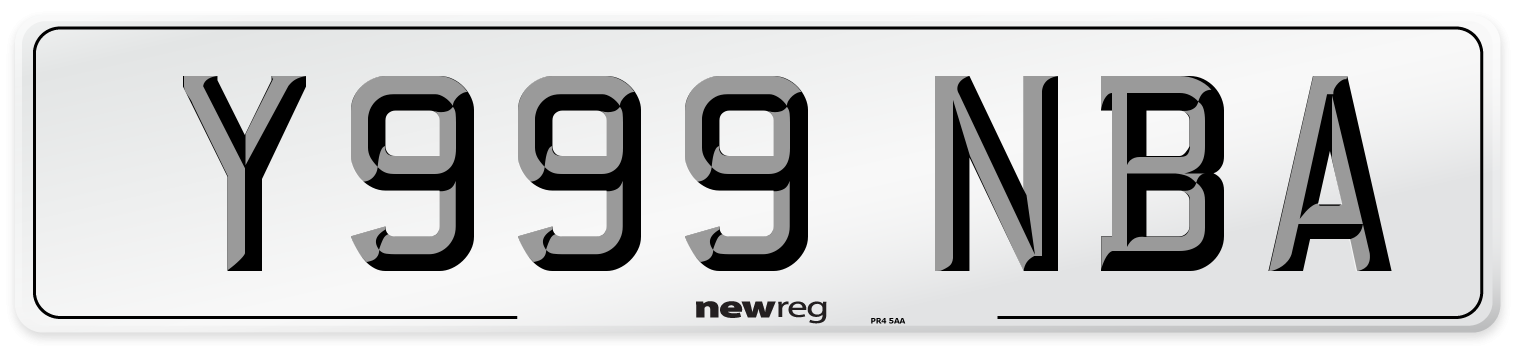 Y999 NBA Number Plate from New Reg